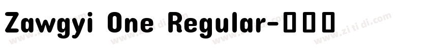 Zawgyi One Regular字体转换
